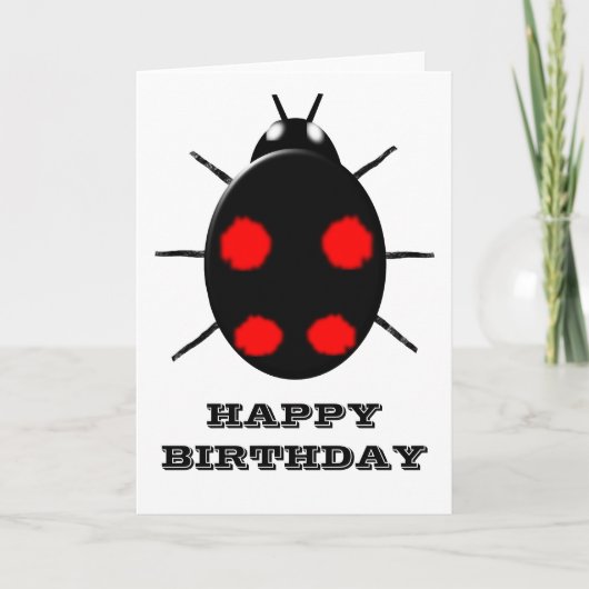 Harlequin Ladybird Wenskaart Kaart (Voorkant)