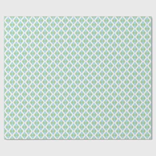 Harlequin Lattice in Green and Aqua Cadeaupapier (Vlak)