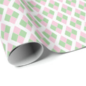 Harlequin Lattice in Pink and Green Cadeaupapier (Rol Hoek)
