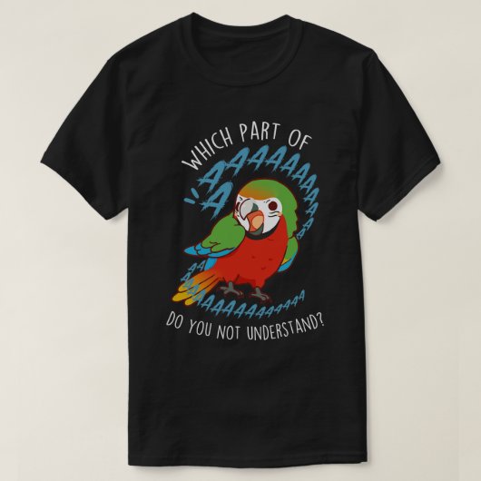 Harlequin Macaw Parrot Aaaa T-shirt (Design voorkant)