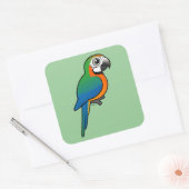 Harlequin Macaw Vierkante Sticker (Envelop)