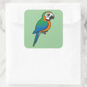 Harlequin Macaw Vierkante Sticker (Tas)