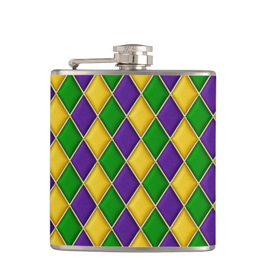 Harlequin Mardi Gras Heupfles (Voorkant)