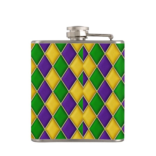 Harlequin Mardi Gras Heupfles (Achterkant)