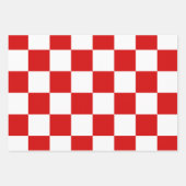 Harlequin Marokkaanse Checker DIY Kleuren Wit Rood Inpakpapier Vel (Voorkant 3)
