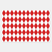 Harlequin Marokkaanse Checker DIY Kleuren Wit Rood Inpakpapier Vel (Voorkant)