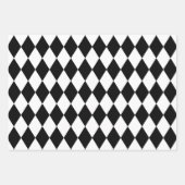 Harlequin Marokkaanse Checker DIY Kleuren Wit Zwar Inpakpapier Vel (Voorkant)