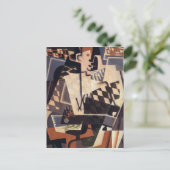 Harlequin met gitaar, 1917 briefkaart (Staand voorkant)