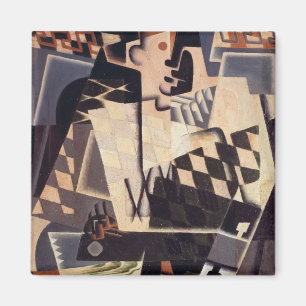 Harlequin met gitaar, 1917 magneet