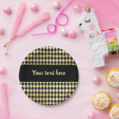 Harlequin, , met nood en zwart papieren bordje (Feest)