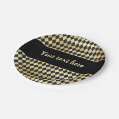 Harlequin, , met nood en zwart papieren bordje (Gekanteld)