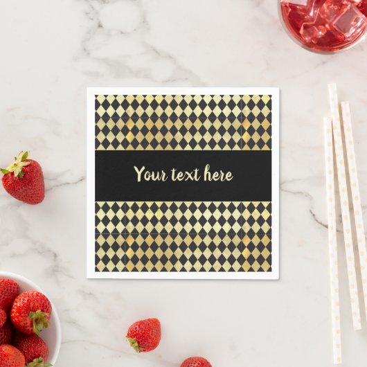 Harlequin, , met nood en zwart servet (Insitu)