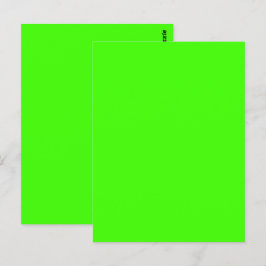 Harlequin Neon Groene Stevige Kleur Briefkaart
