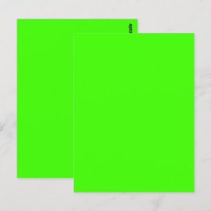 Harlequin Neon Groene Stevige Kleur Briefkaart