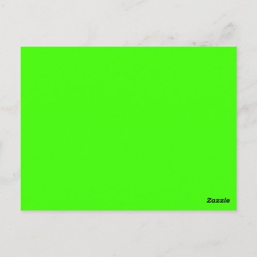 Harlequin Neon Groene Stevige Kleur Briefkaart (Achterkant)