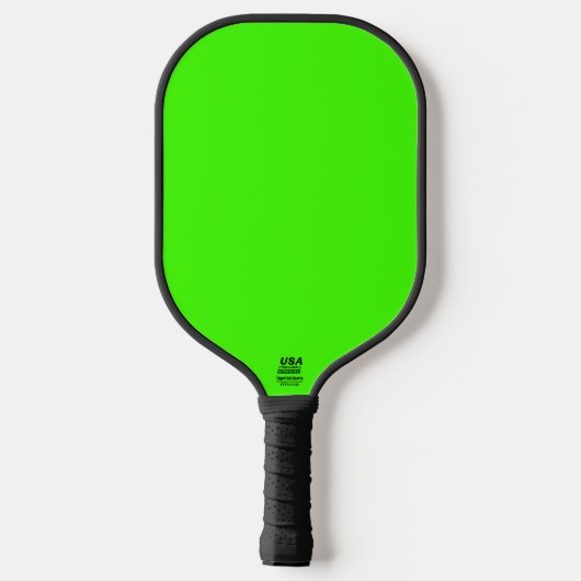 Harlequin Neon Groene Stevige Kleur Pickleball Paddle (Achterkant)