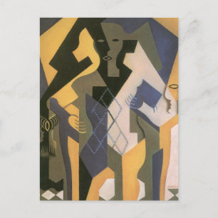 Harlequin op een tafel van Juan Gris,  Cubisme Briefkaart