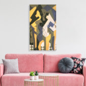 Harlequin op een tafel van Juan Gris,  Cubisme Canvas Afdruk (Insitu (Woonkamer))