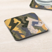 Harlequin op een tafel van Juan Gris,  Cubisme Drankjes Onderzetter (Linkerzijde)