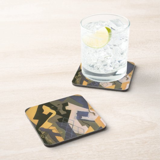 Harlequin op een tafel van Juan Gris, Cubisme Drankjes Onderzetter (Rechterzijde)