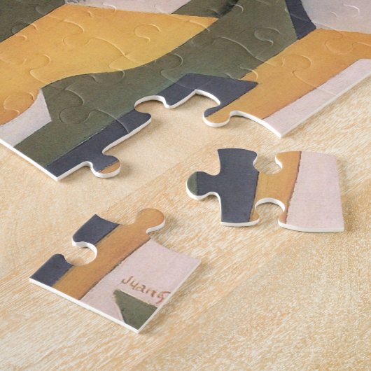 Harlequin op een tafel van Juan Gris,  Cubisme Legpuzzel (Zijkant)