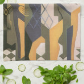 Harlequin op een tafel van Juan Gris,  Cubisme Theedoek (Gevouwen)