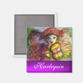 HARLEQUIN paarse amethyst Magneet (Voorkant / Achterkant)