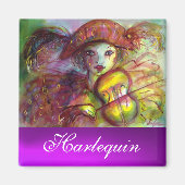 HARLEQUIN paarse amethyst Magneet (Voorkant)