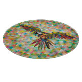 harlequin parrot snijplank (Hoek)