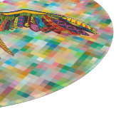 harlequin parrot snijplank (Hoek)