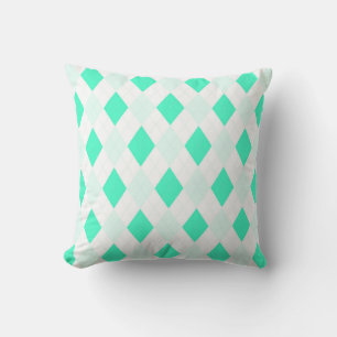Harlequin Patronen Mint Green White Home Decor Buitenkussen