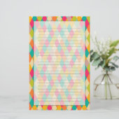 Harlequin patroon briefpapier (Staand voorkant)
