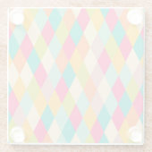 Harlequin  patroon glazen onderzetter (Achterkant)