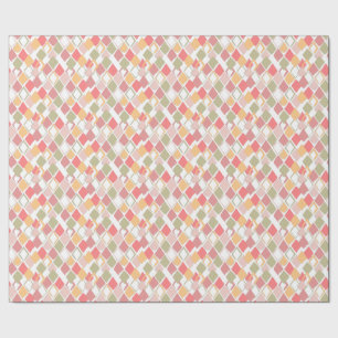 Harlequin-patroon in de zomerkleuren van popsicles cadeaupapier
