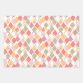 Harlequin-patroon in de zomerkleuren van popsicles inpakpapier vel (Voorkant 3)