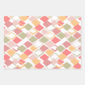 Harlequin-patroon in de zomerkleuren van popsicles inpakpapier vel (Voorkant 2)