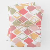 Harlequin-patroon in de zomerkleuren van popsicles inpakpapier vel (In situ)