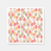 Harlequin-patroon in de zomerkleuren van popsicles servet (Voorkant)