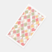 Harlequin-patroon in de zomerkleuren van popsicles servet (Hoek)