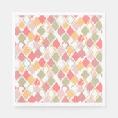 Harlequin-patroon in de zomerkleuren van popsicles servet (Voorkant)