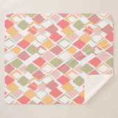 Harlequin-patroon in de zomerkleuren van popsicles sherpa deken (Voorkant (horizontaal))
