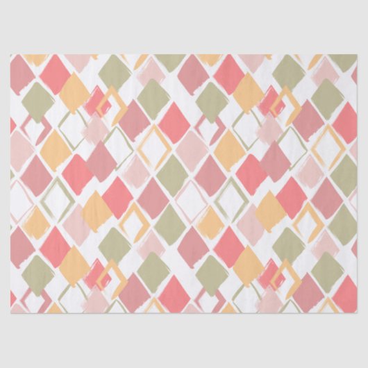 Harlequin-patroon in de zomerkleuren van popsicles tissuepapier (Voorkant)