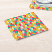 Harlequin  patroon kartonnen onderzetters (Schuin)