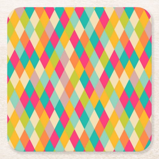 Harlequin  patroon kartonnen onderzetters (Voorkant)