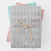 Harlequin-patroon met onderdruk inpakpapier vel (In situ)