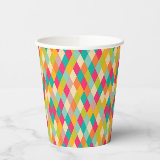 Harlequin  patroon papieren bekers (Links)