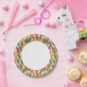 Harlequin  patroon papieren bordje (Feest)