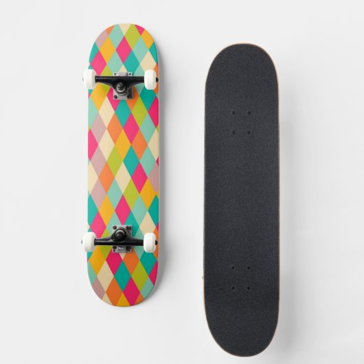 Harlequin patroon skateboard (Voorkant)