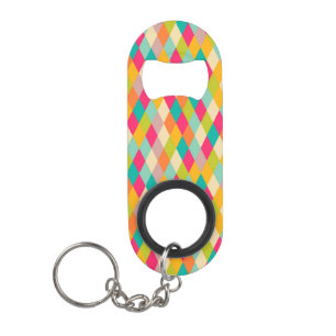 Harlequin  patroon sleutelhanger flessenopener