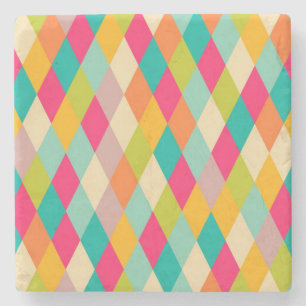 Harlequin  patroon stenen onderzetter